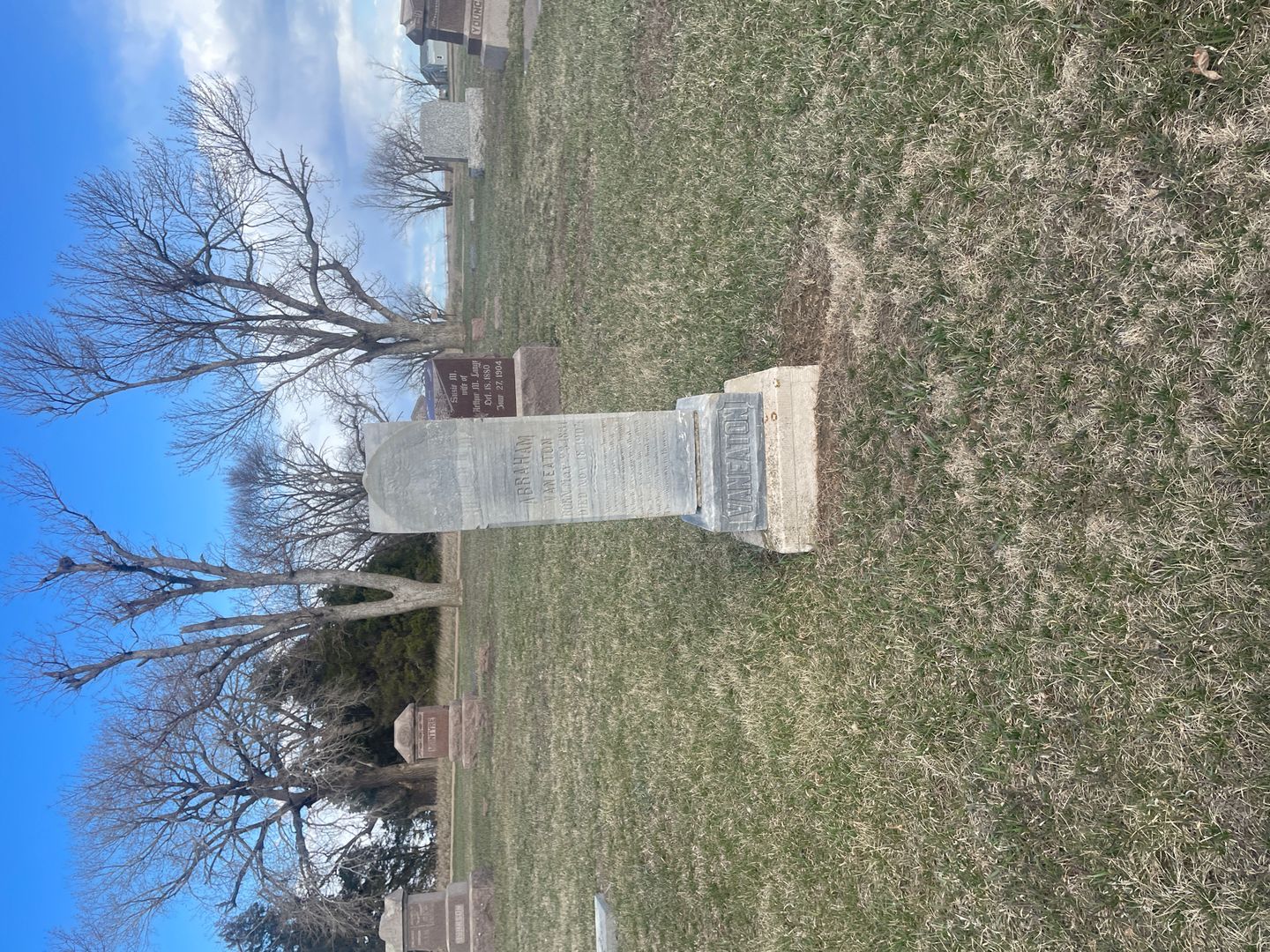 Abraham VanEaton's grave. Photo 1
