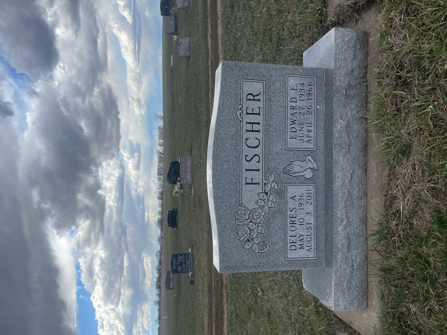 Edward E. Fischer's grave. Photo 1