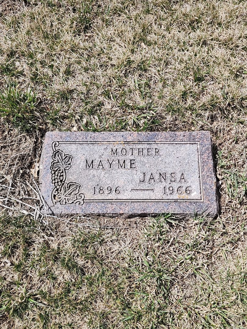 Mayme Jansa's grave. Photo 1
