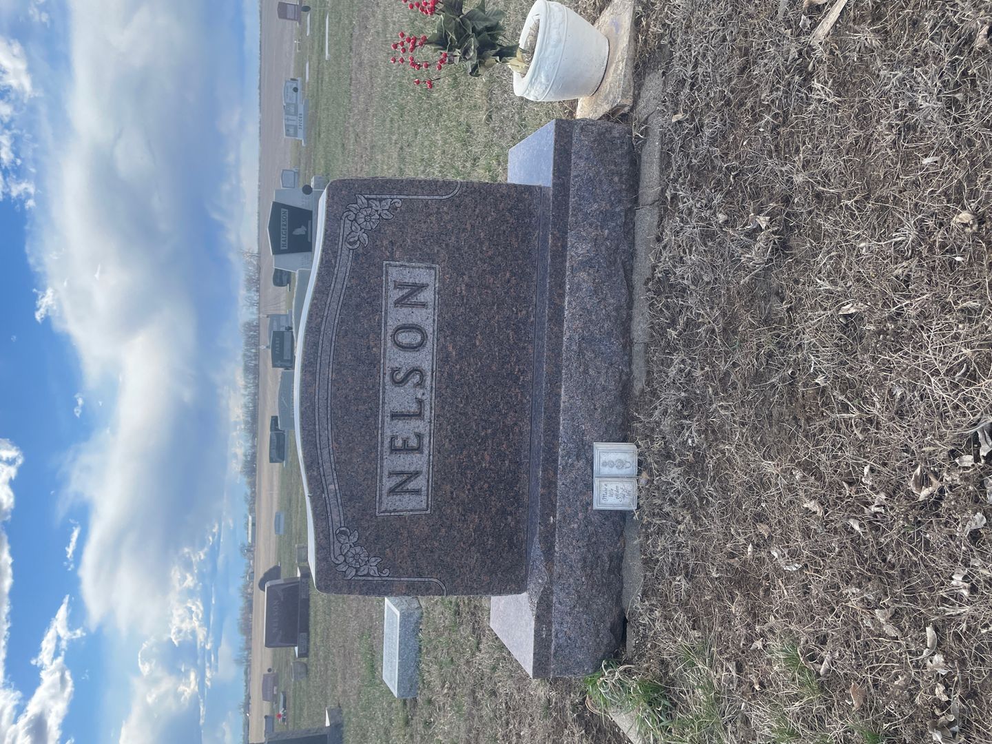 Fred J. Nelson's grave. Photo 1