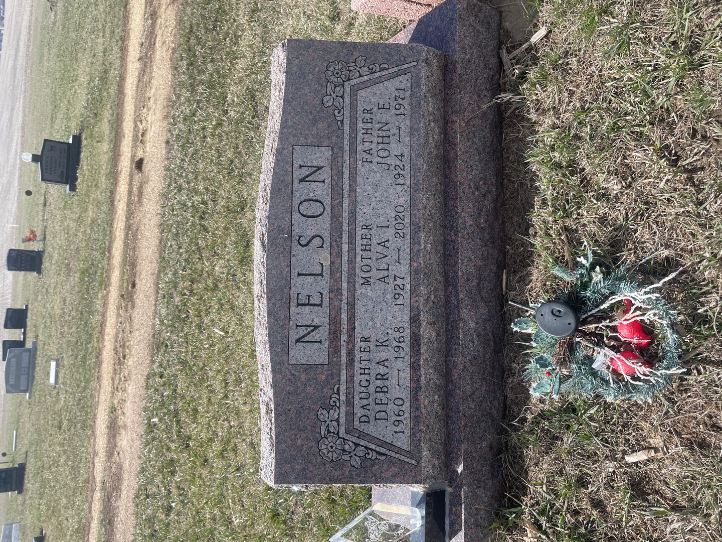 John E. Nelson's grave. Photo 1