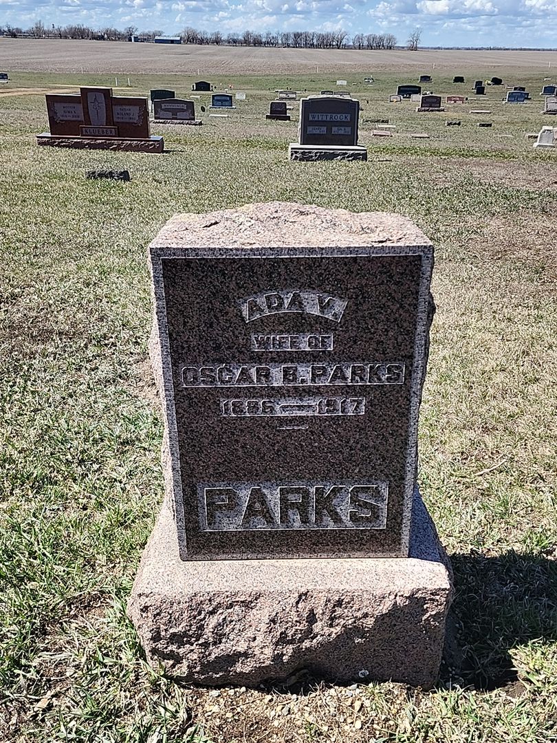 Ada V. Parks's grave. Photo 1