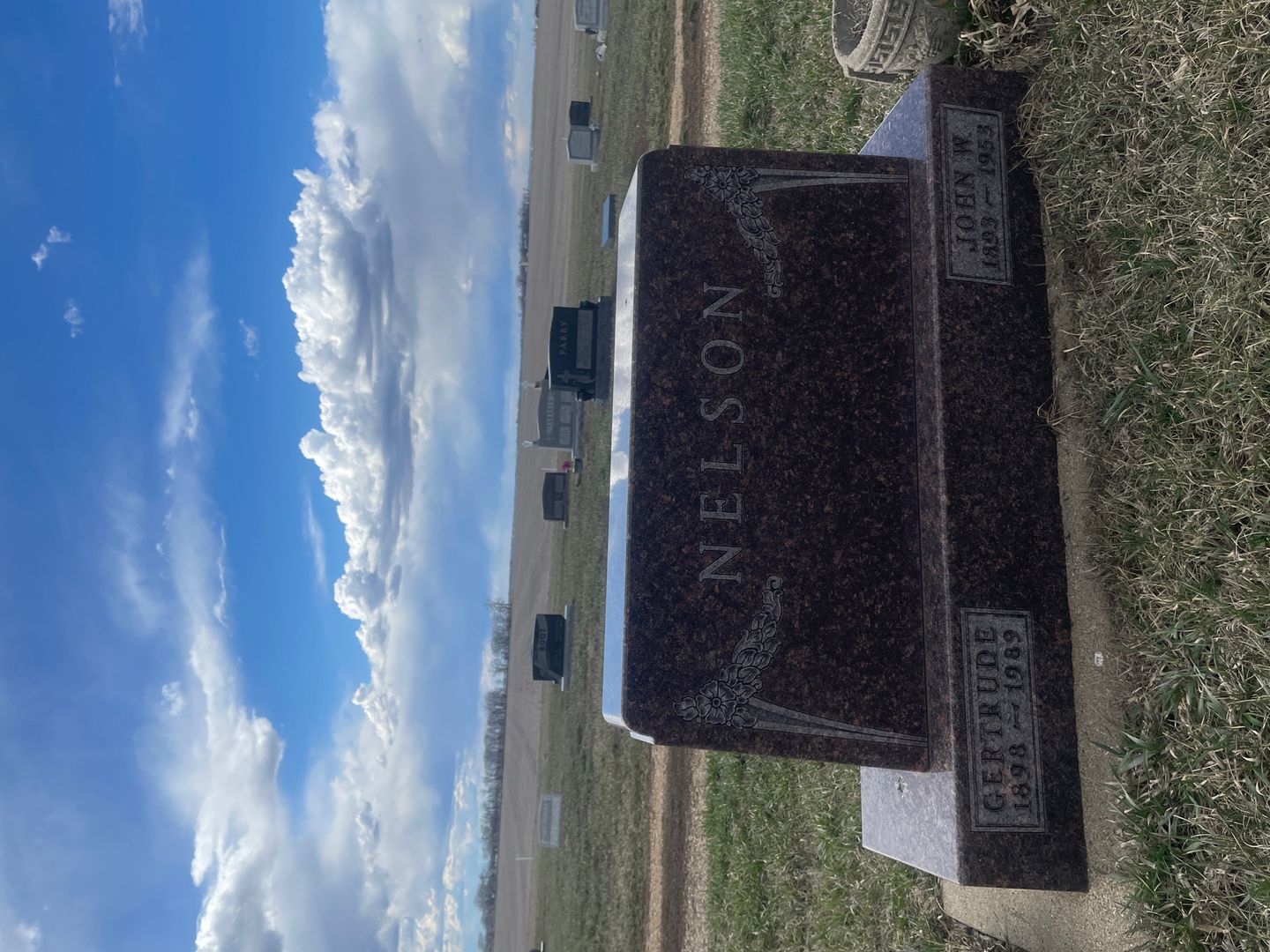 John W. Nelson's grave. Photo 1