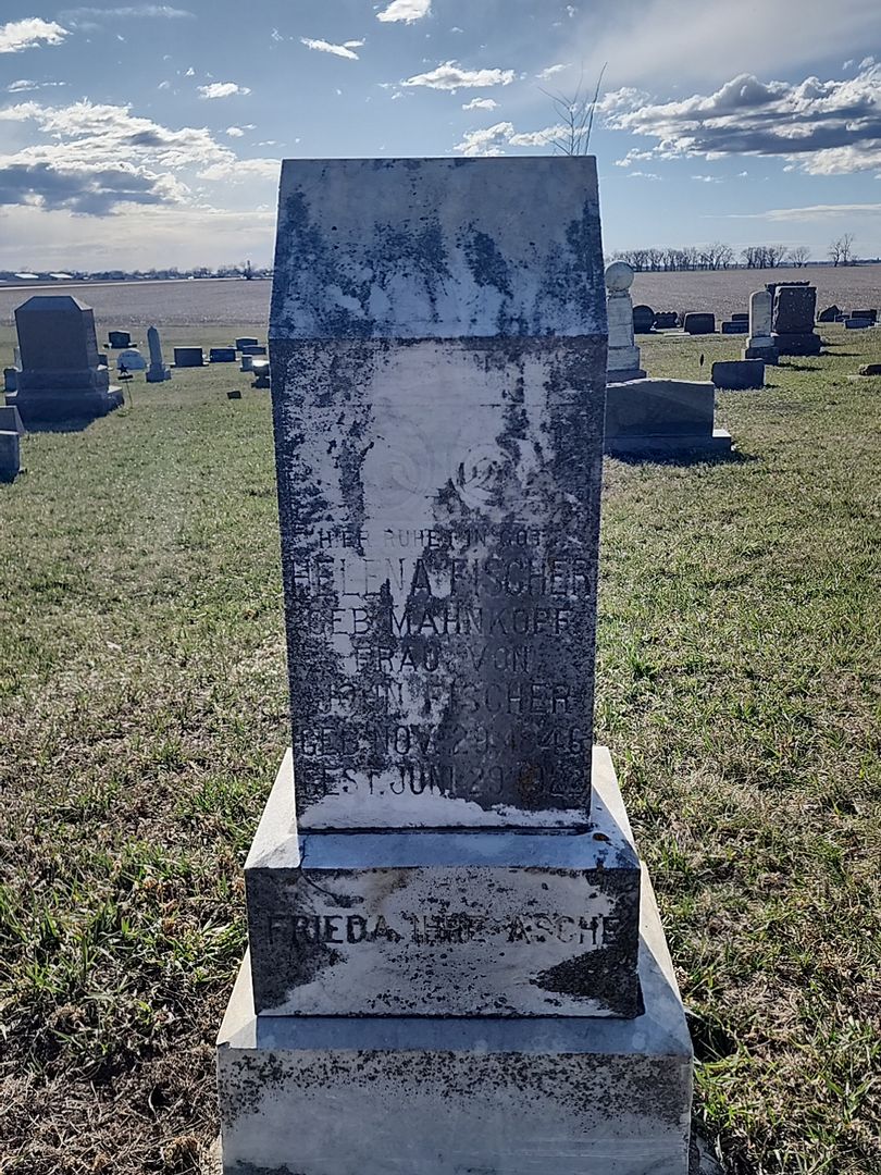 Helena Lenhart Zieman "Lena" Fischer's grave. Photo 1