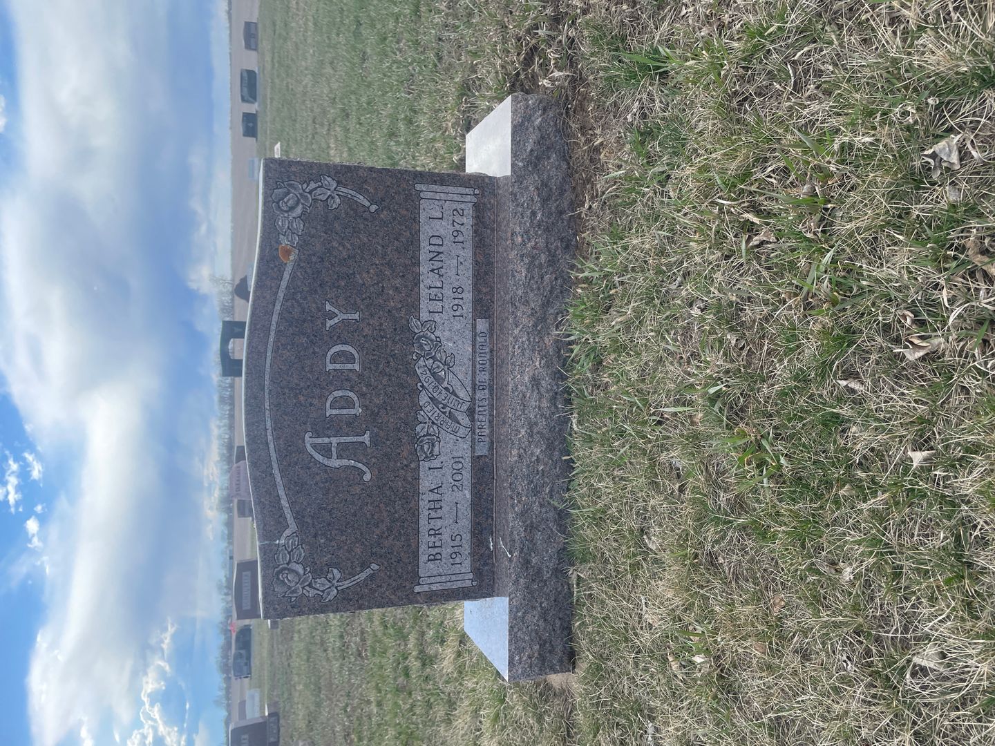 Leland L. Addy's grave. Photo 1
