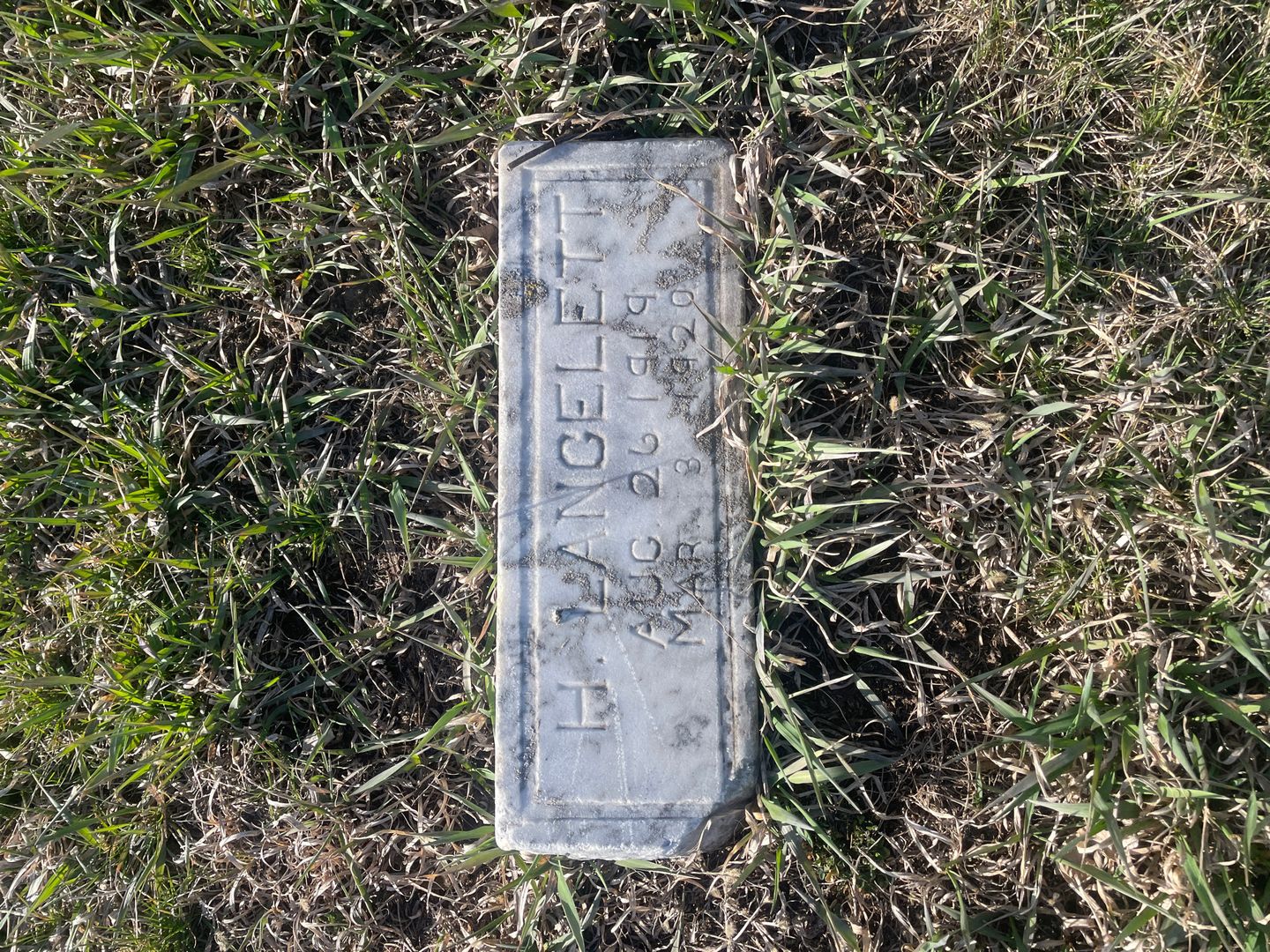 Herbert Langelett's grave. Photo 1