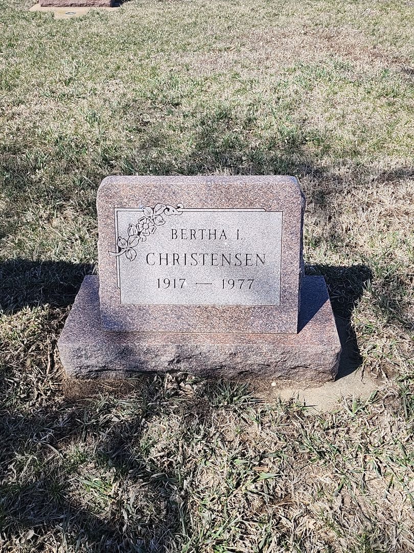 Bertha I. Christensen's grave. Photo 1