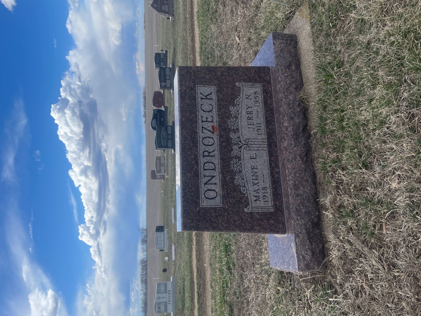 Maxine E. Van Woert Ondrozeck's grave. Photo 1
