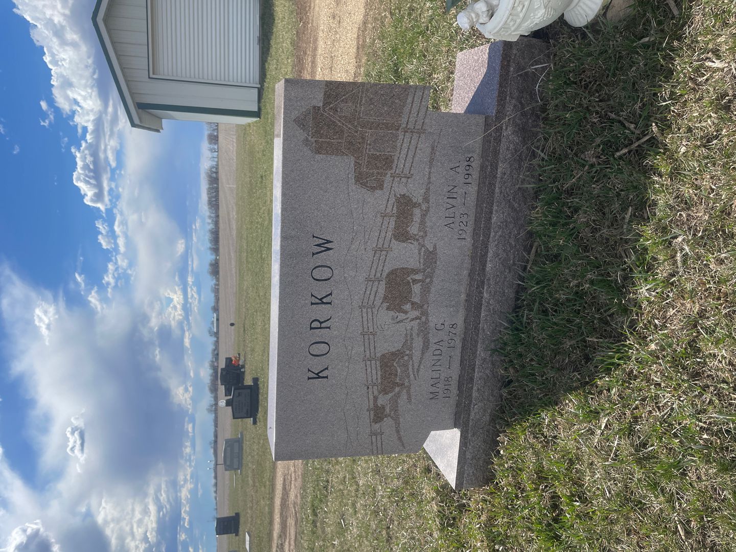 Malinda G. Nelson Korkow's grave. Photo 1