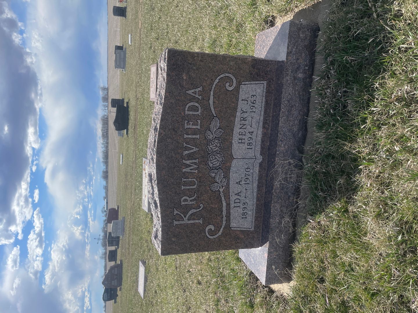 Ida Ann VanWoert Krumvieda's grave. Photo 1