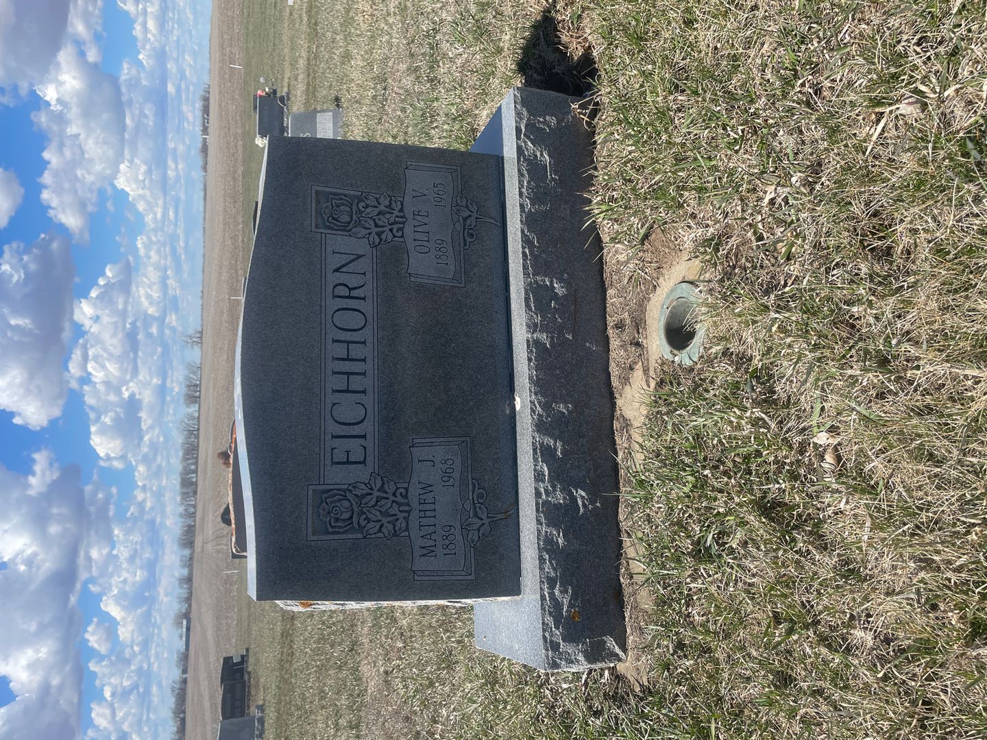 Mathew J. Eichhorn's grave. Photo 1
