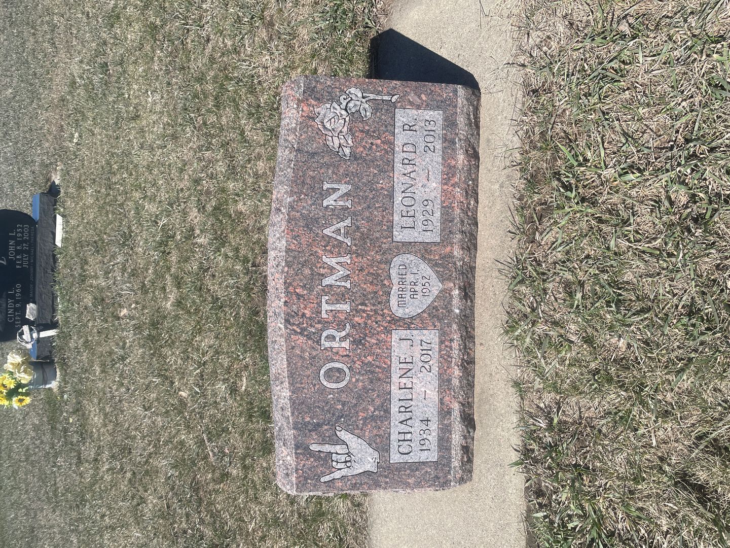 Charlene J. Ortman's grave. Photo 1