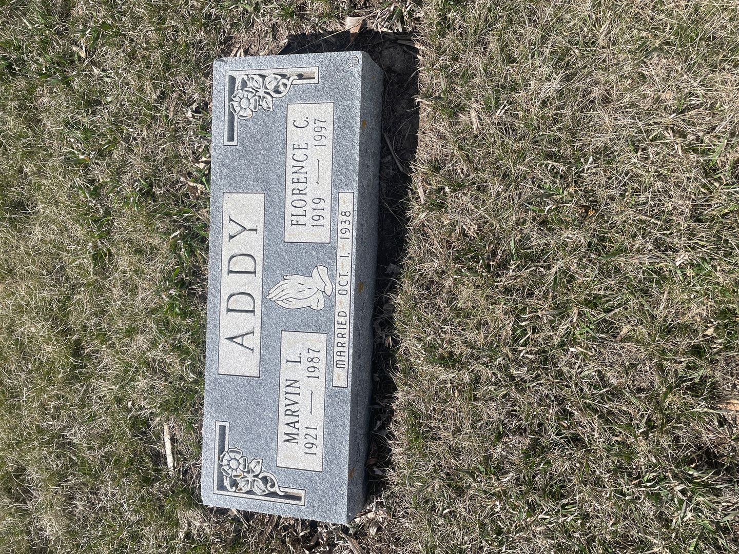 Florence C. Addy Tarrell's grave. Photo 1