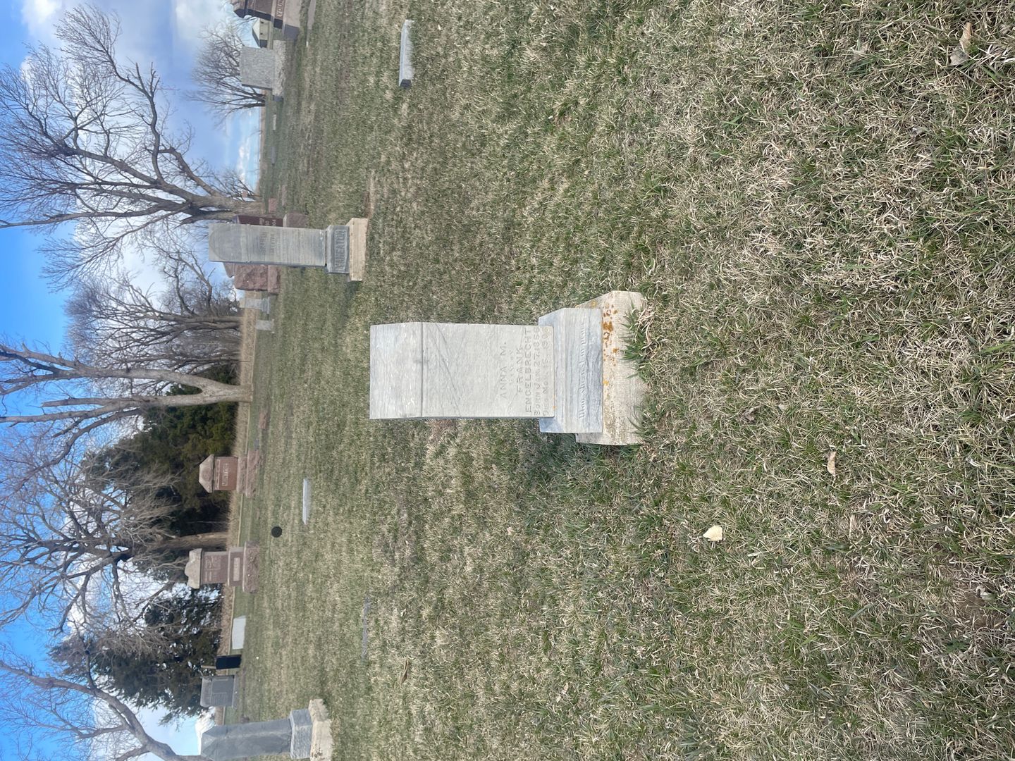 Anna M. Engelbrecht's grave. Photo 1