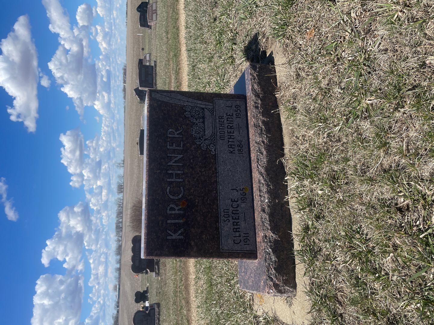 Clarence J. Kirchner's grave. Photo 1