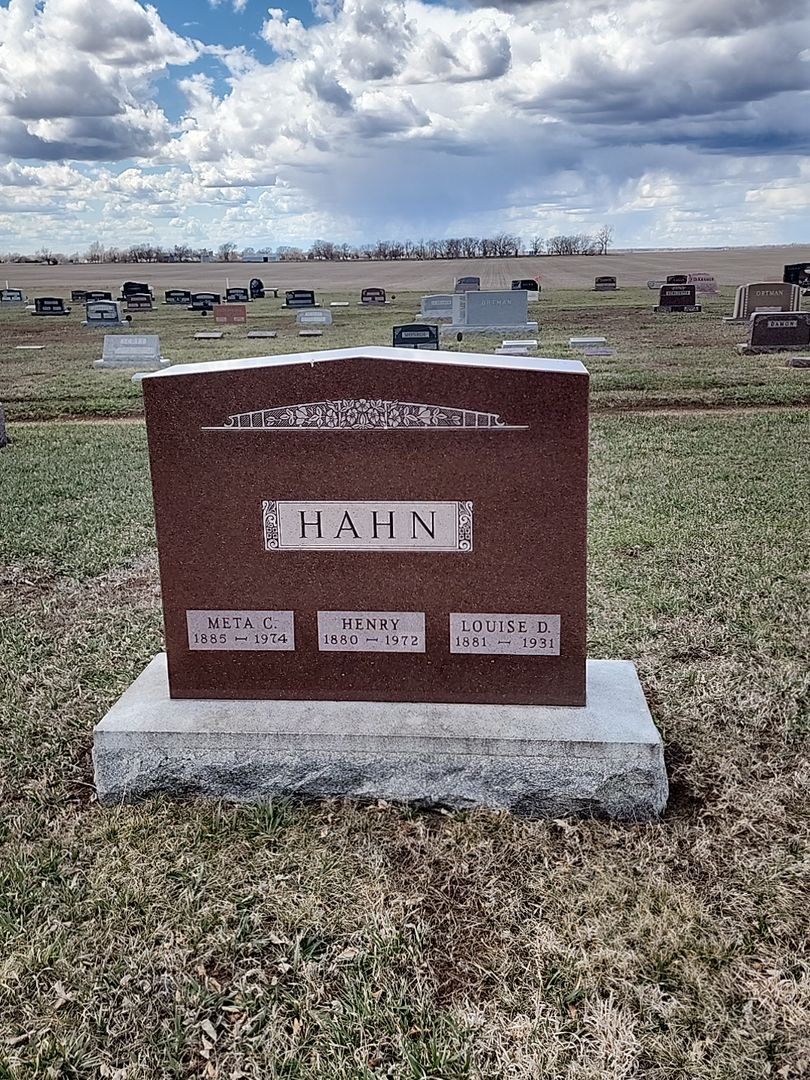 Meta C. Hahn's grave. Photo 1