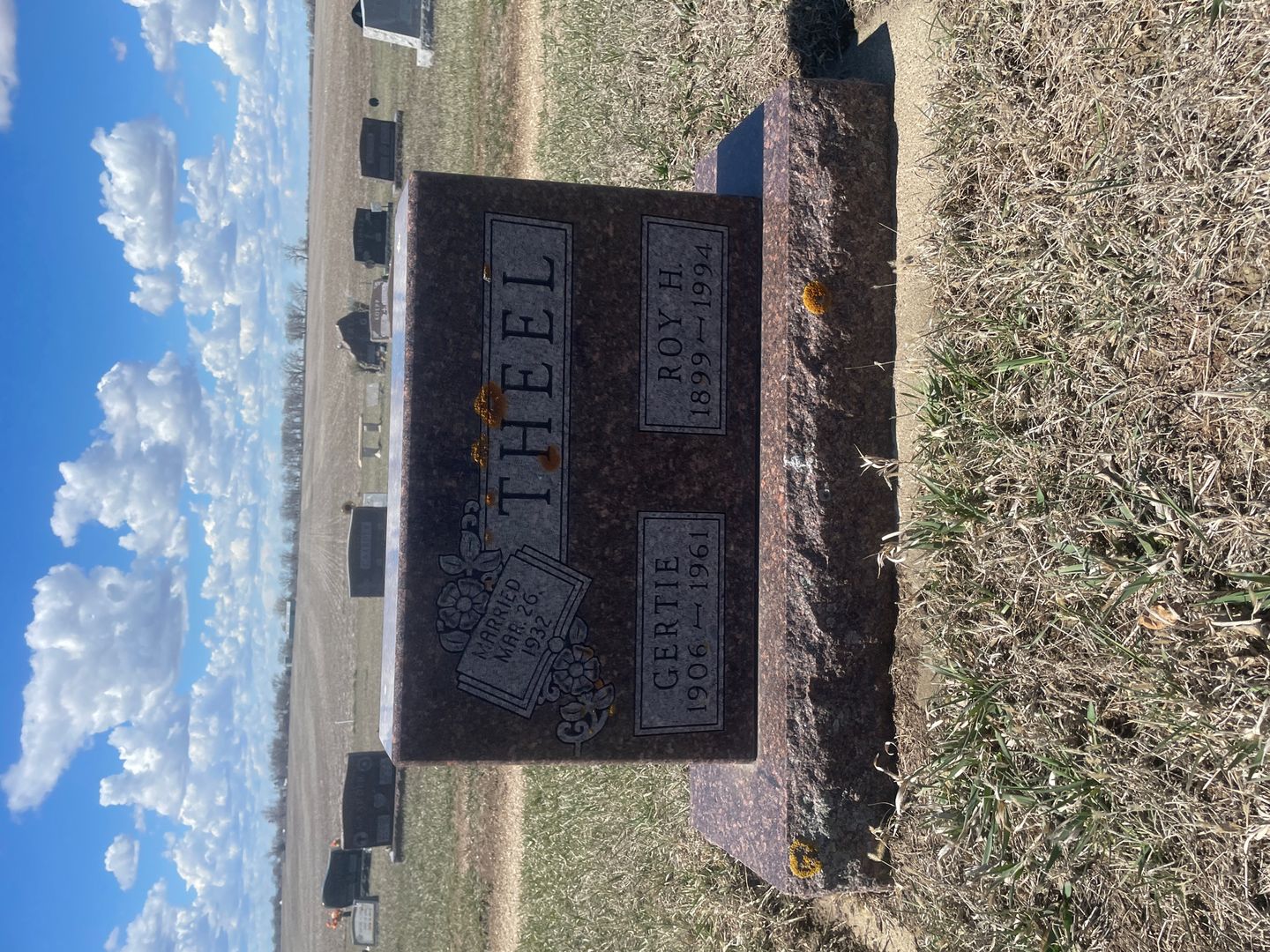 Gertie Mammenga Theel's grave. Photo 1