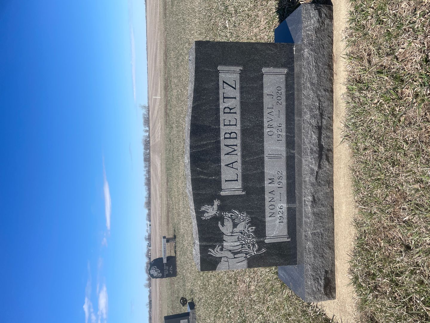 Orval J. Lambertz's grave. Photo 1