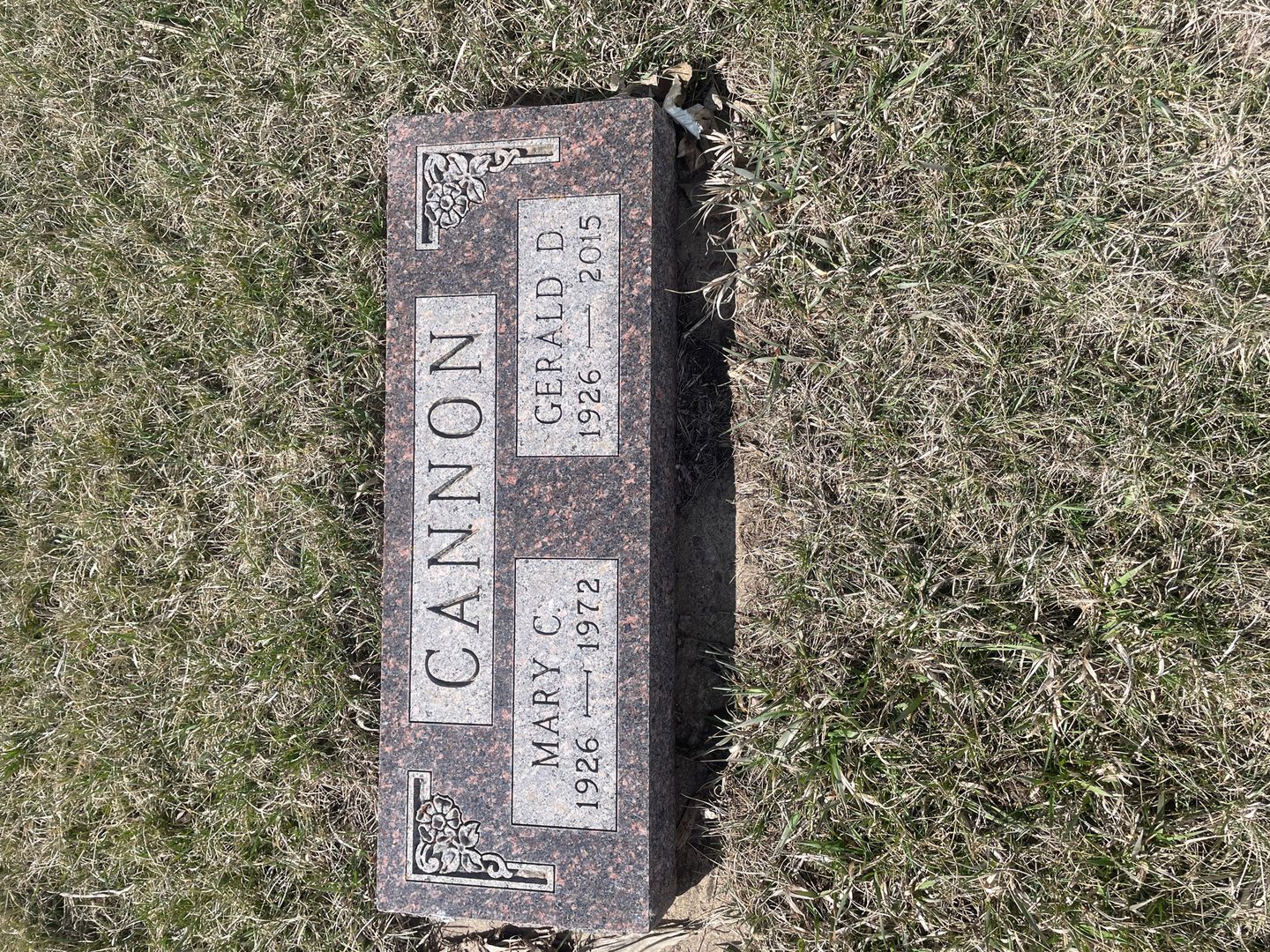 Mary C. Cannon's grave. Photo 1