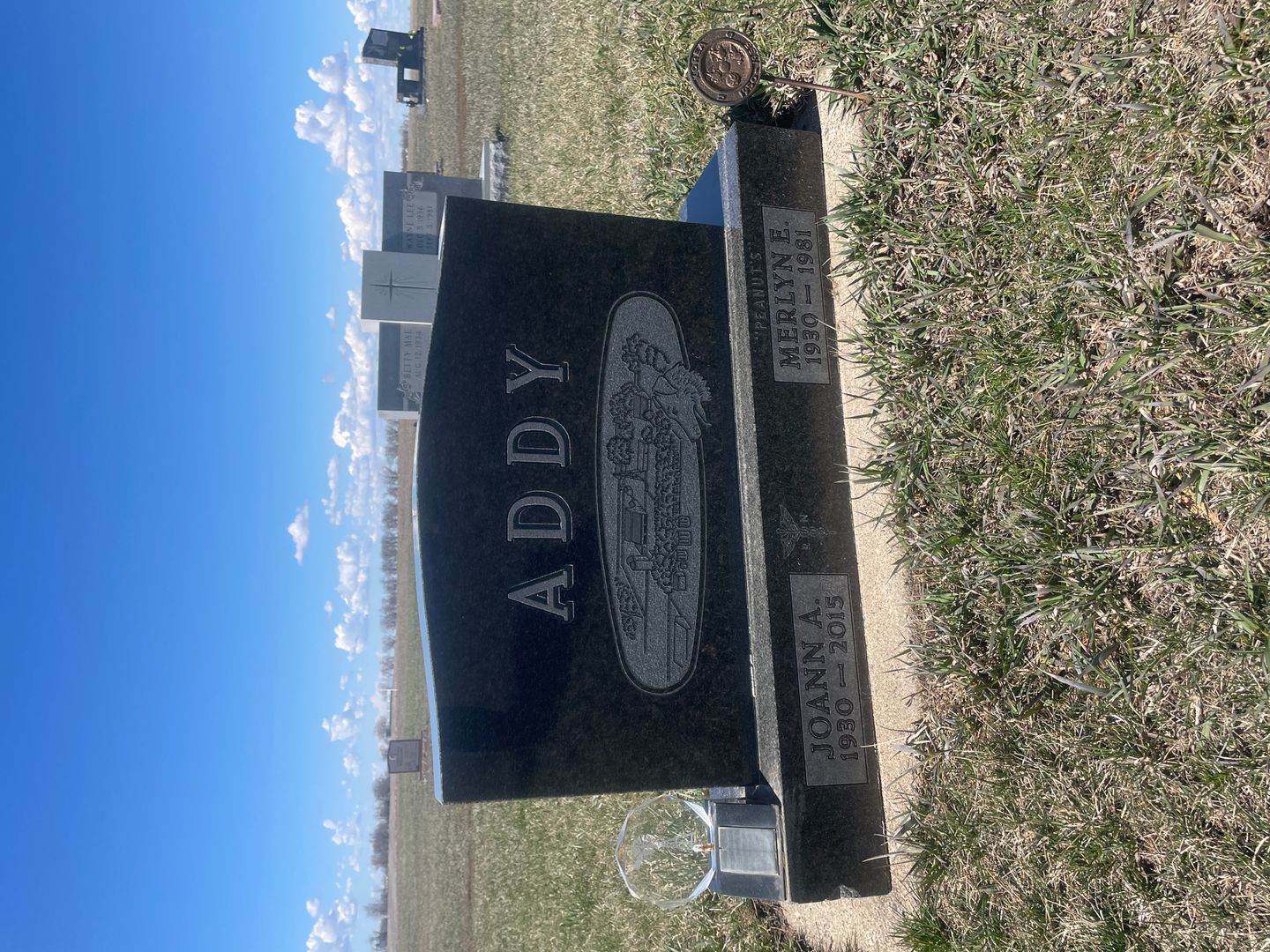 Merlyn E. "Peanut`s" Addy's grave. Photo 1